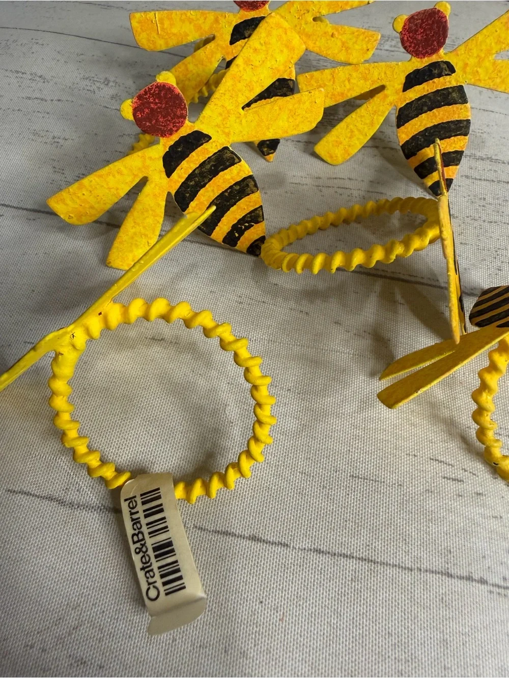 Yellow & Black Bee Napkin Holders - Set of 6